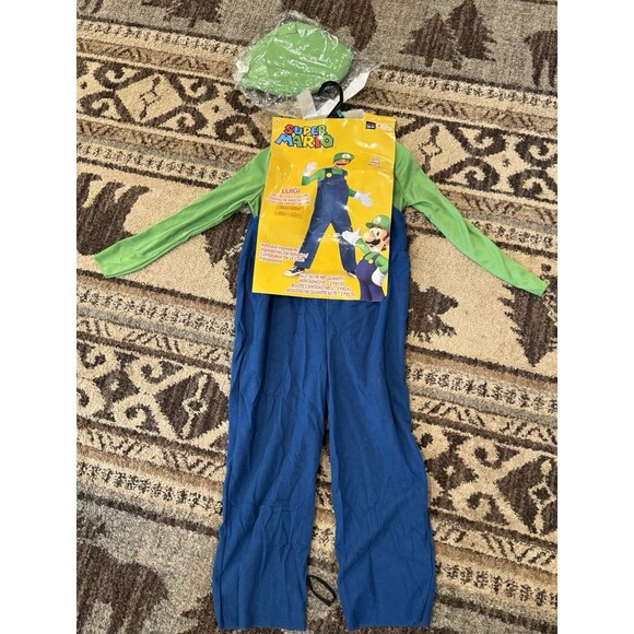 Disguise Super Mario Luigi Boys Child Costume, M Medium 7-8 Halloween - Picture 2 of 2